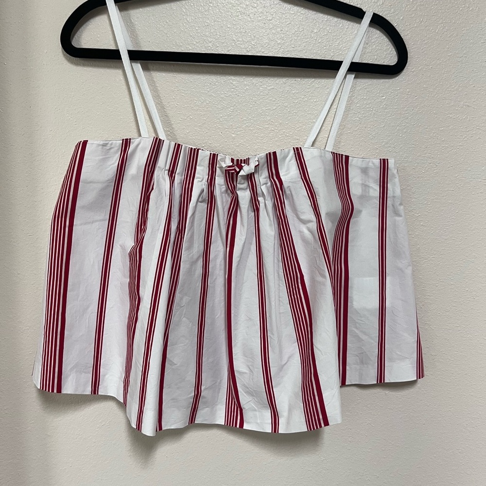 Club Monaco Red White Striped Sleeveless Women’s Top